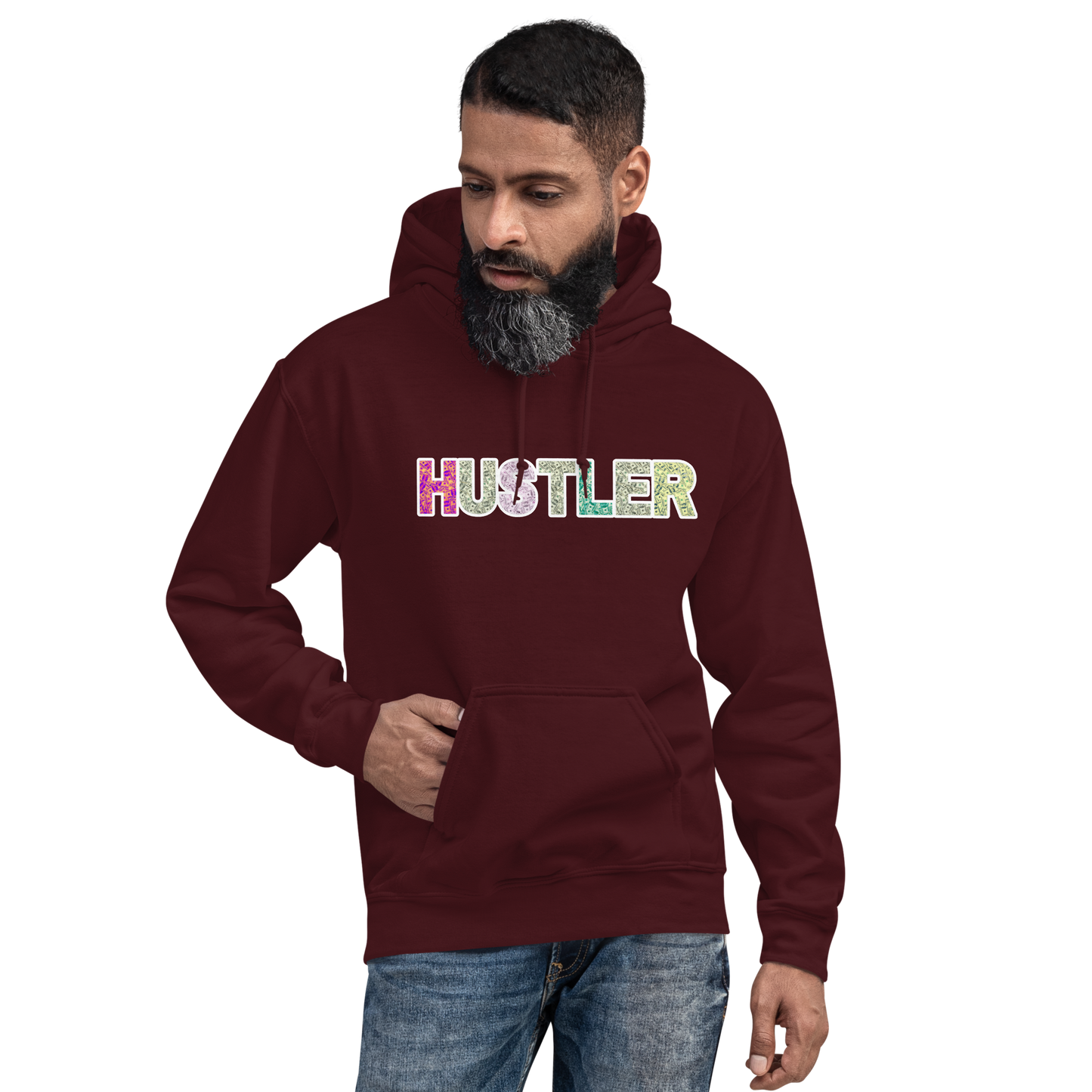 Hustler Unisex Hoodie - White